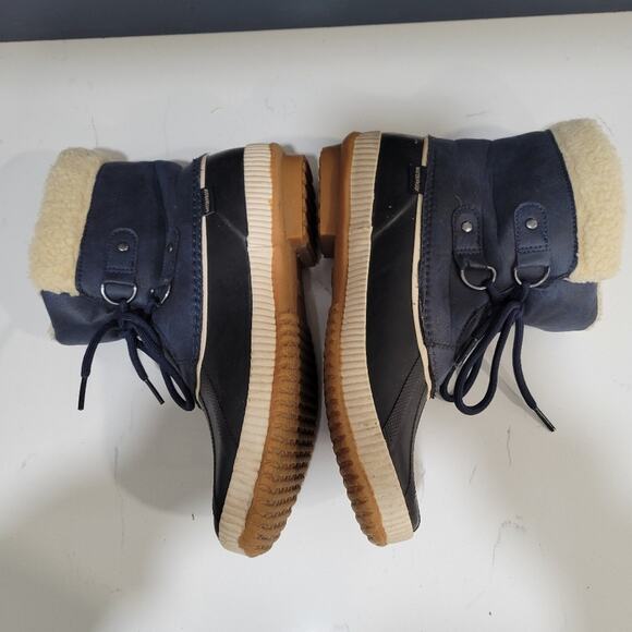 Jambu JBU Cleveland Waterproof Duckboots Faux Fur Lined Size 9M Navy Blue - Picture 7 of 12